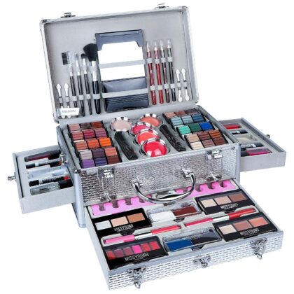 FantasyDay All-in-one Holiday Make up Gift Set | Makeup Kit for Women Full Kit Essential Starter Bundle Include Eyeshadow Palette Lipstick Blush Foundation… Color:MC1149-sliver