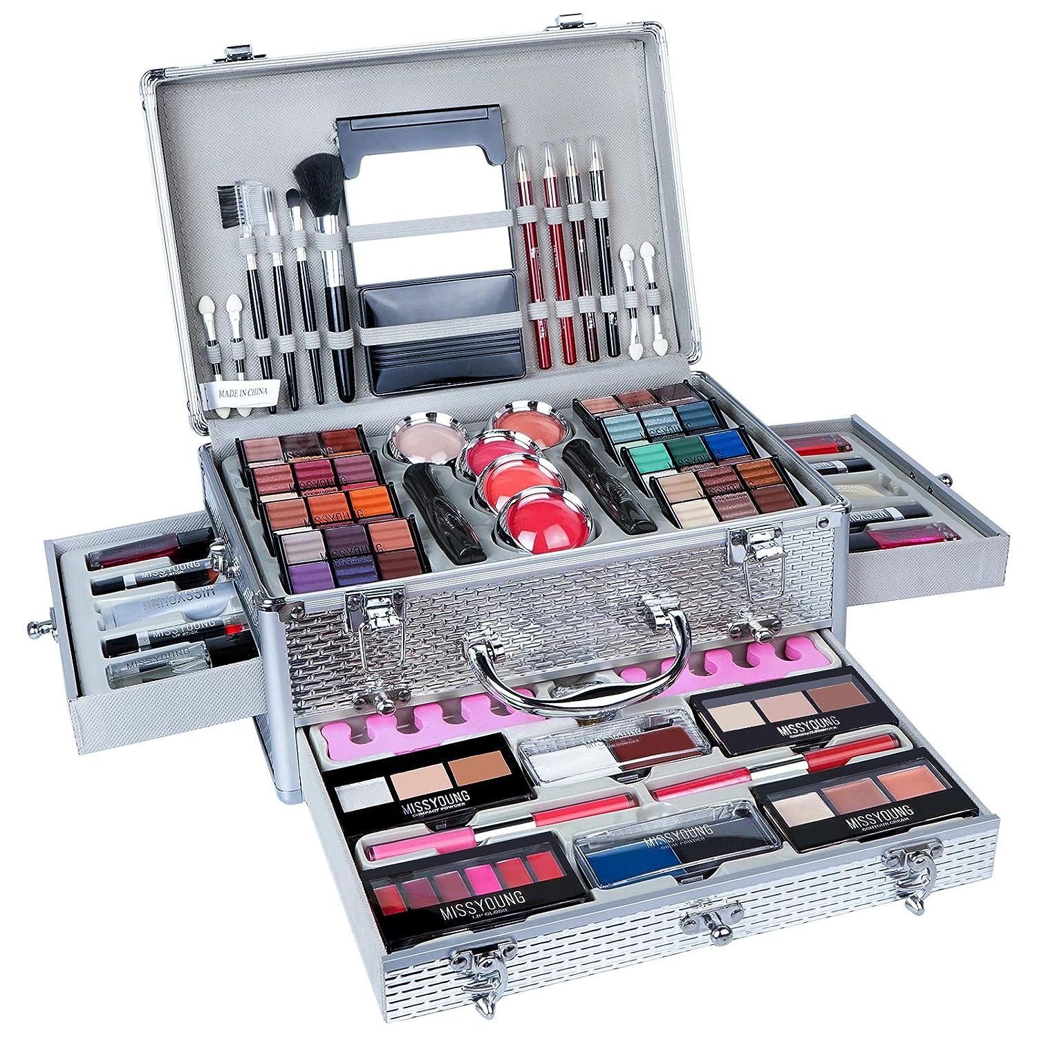 FantasyDay All-in-one Makeup Set Holiday Gift | Full Makeup Kit for Women  Essential Starter Bundle Include Eyeshadow Palette Lipstick Blush Cream