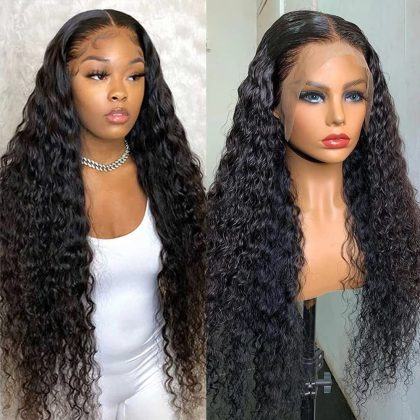 30 Inch Lace Front Wig Human Hair for Black Women 180% Density HD Transparent 13×4 Deep Wave Lace Front Wigs Human Hair Pre Plucked Wet and Wavy Brazilian… Size:30-Inch Color:Deep Wave 13×4 Lace Front Wig